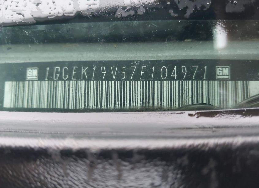 Photo 9 of 2007 Chevrolet Silverado 1500 CLASSIC WORK TRUCK (VIN 1GCEK19V57E104971)