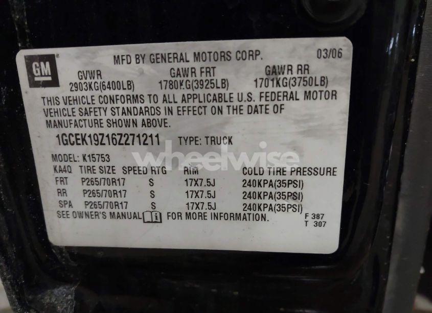 Photo 9 of 2006 Chevrolet Silverado 1500 LT1 (VIN 1GCEK19Z16Z271211)