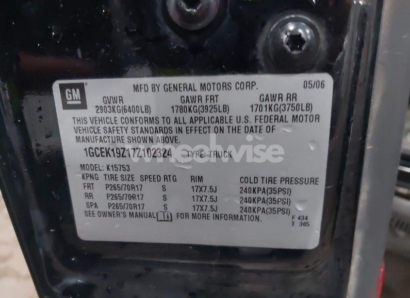 Photo 9 of 2007 Chevrolet Silverado 1500 CLASSIC LT3 (VIN 1GCEK19Z17Z102324)