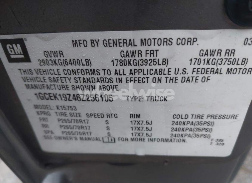 Photo 9 of 2006 Chevrolet Silverado 1500 LT1 (VIN 1GCEK19Z46Z256105)