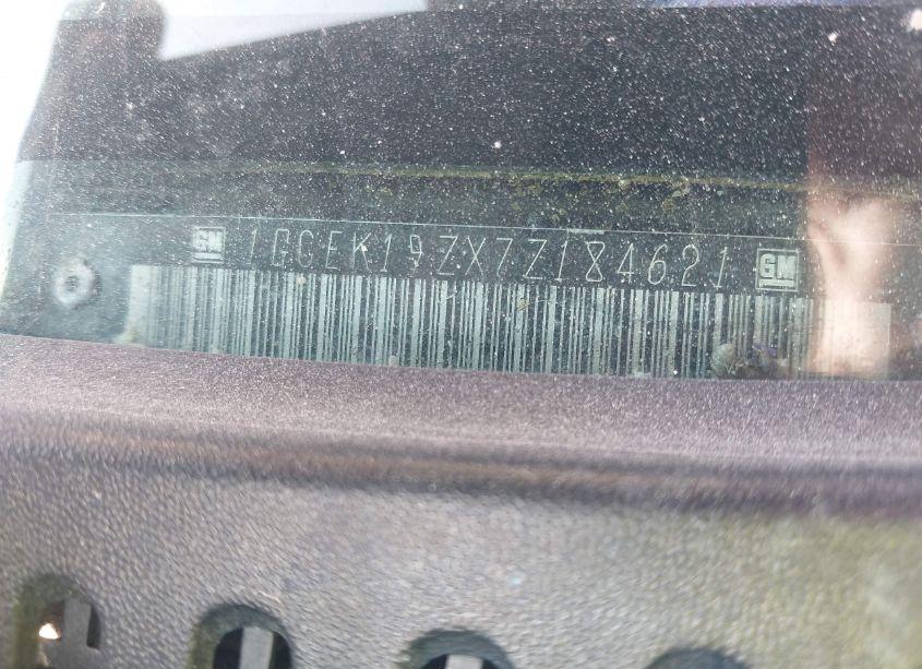 Photo 9 of 2007 Chevrolet Silverado 1500 CLASSIC WORK TRUCK (VIN 1GCEK19ZX7Z184621)