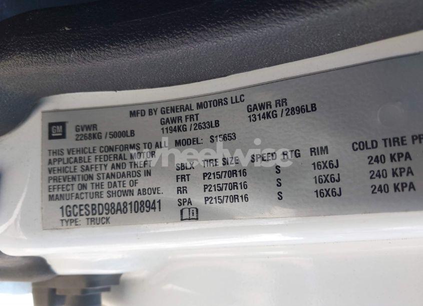 Photo 9 of 2010 Chevrolet Colorado WORK TRUCK (VIN 1GCESBD98A8108941)