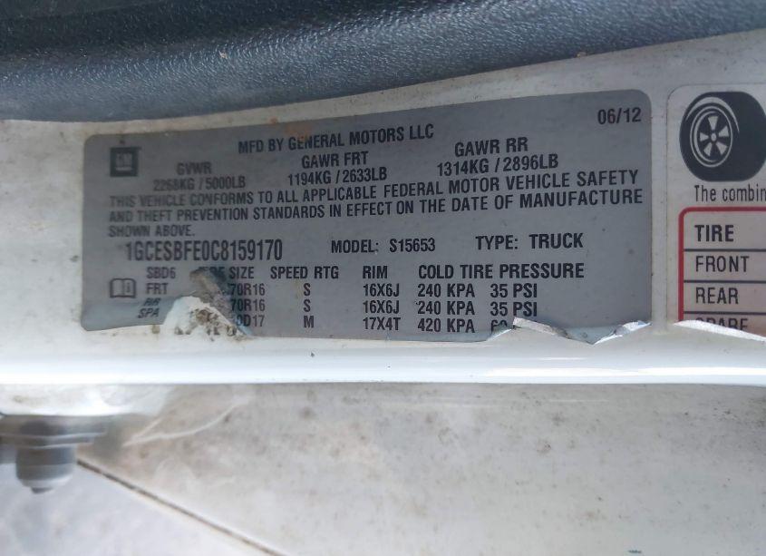 Photo 9 of 2012 Chevrolet Colorado WORK TRUCK (VIN 1GCESBFE0C8159170)