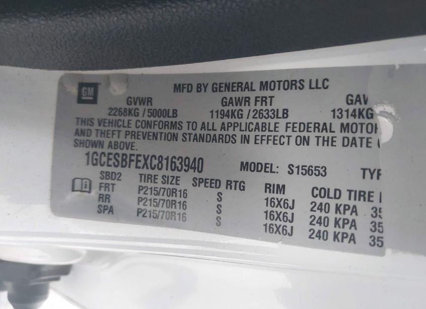 Photo 9 of 2012 Chevrolet Colorado WORK TRUCK (VIN 1GCESBFEXC8163940)