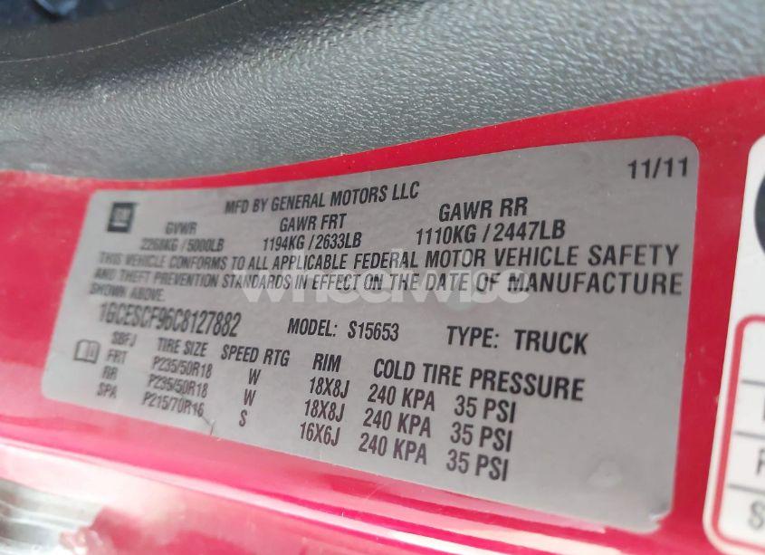 Photo 9 of 2012 Chevrolet Colorado 1LT (VIN 1GCESCF96C8127882)