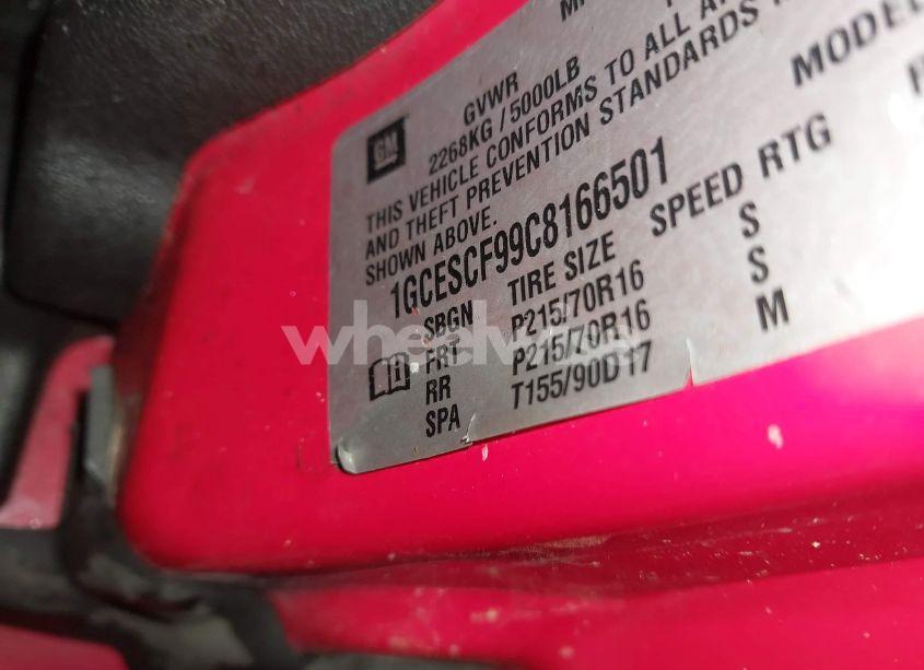 Photo 9 of 2012 Chevrolet Colorado 1LT (VIN 1GCESCF99C8166501)