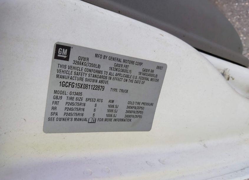 Photo 9 of 2008 Chevrolet Express WORK VAN (VIN 1GCFG15X081122879)