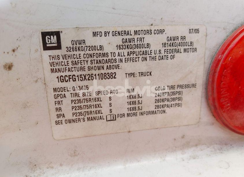 Photo 9 of 2006 Chevrolet Express CARGO VAN WORK VAN (VIN 1GCFG15X261108382)