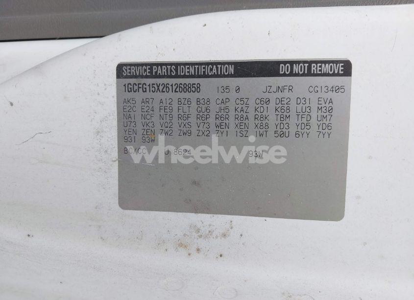 Photo 9 of 2006 Chevrolet Express WORK VAN (VIN 1GCFG15X261268858)