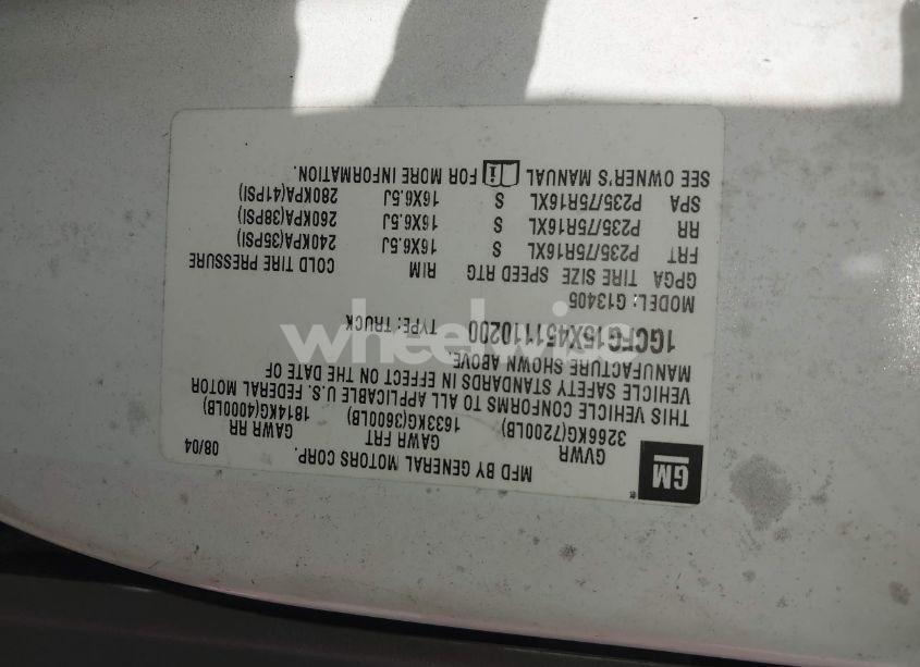 Photo 9 of 2005 Chevrolet Express (VIN 1GCFG15X451110200)