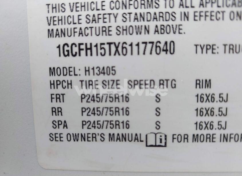 Photo 9 of 2006 Chevrolet Express WORK VAN (VIN 1GCFH15TX61177640)