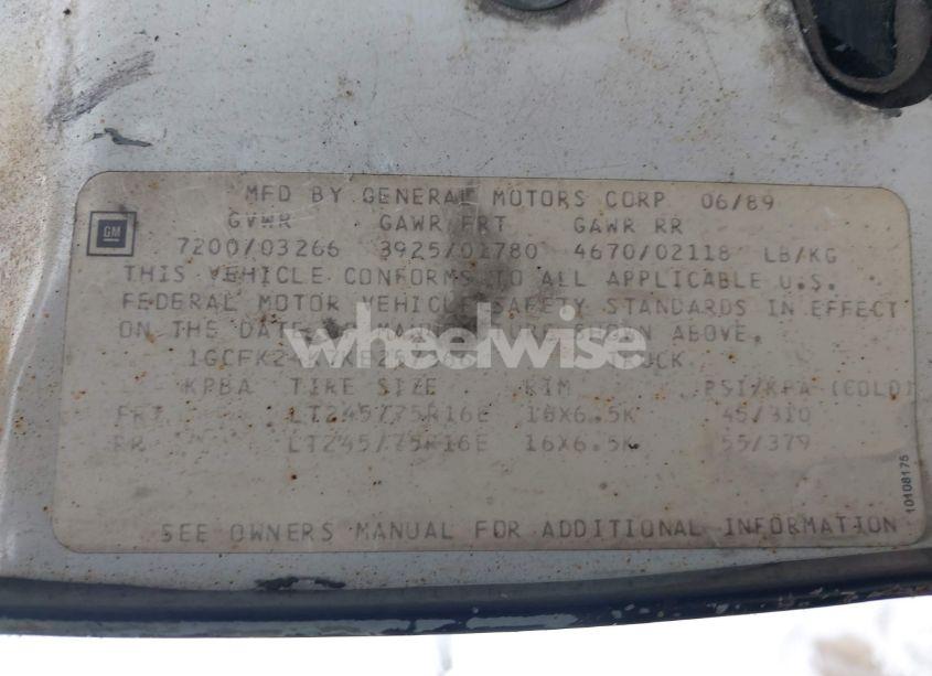 Photo 9 of 1989 Chevrolet Gmt-400 K2500 (VIN 1GCFK24K7KE257366)