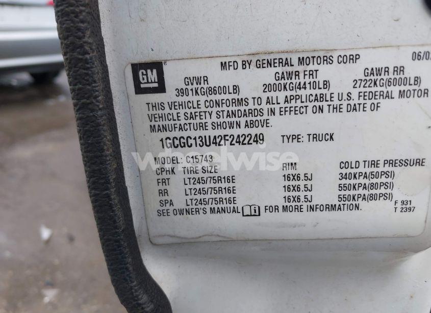 Photo 9 of 2002 Chevrolet Silverado 1500HD LS (VIN 1GCGC13U42F242249)