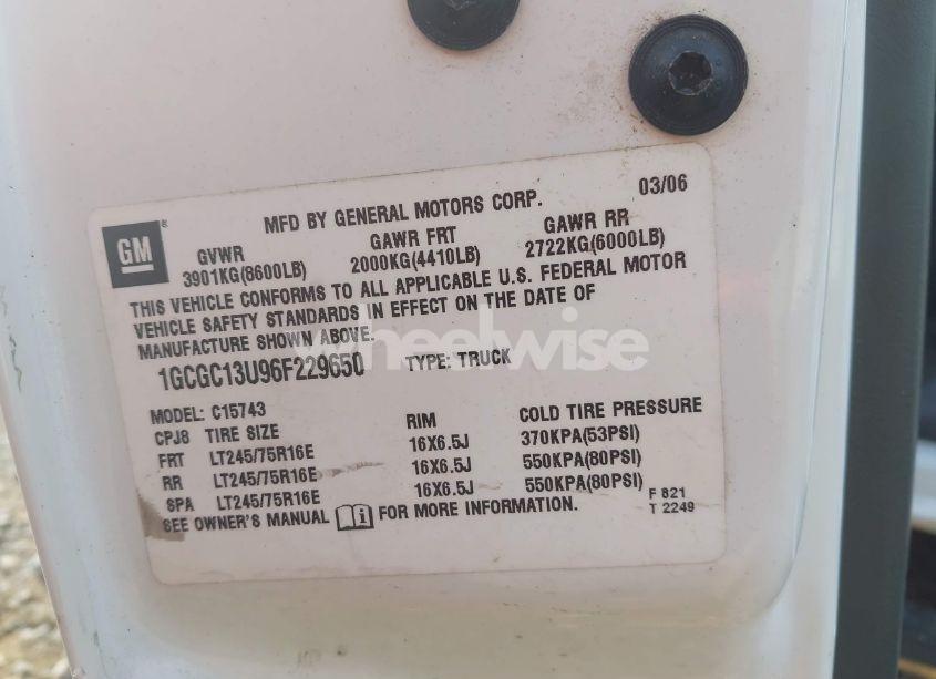 Photo 9 of 2006 Chevrolet Silverado 1500HD LT3 (VIN 1GCGC13U96F229650)