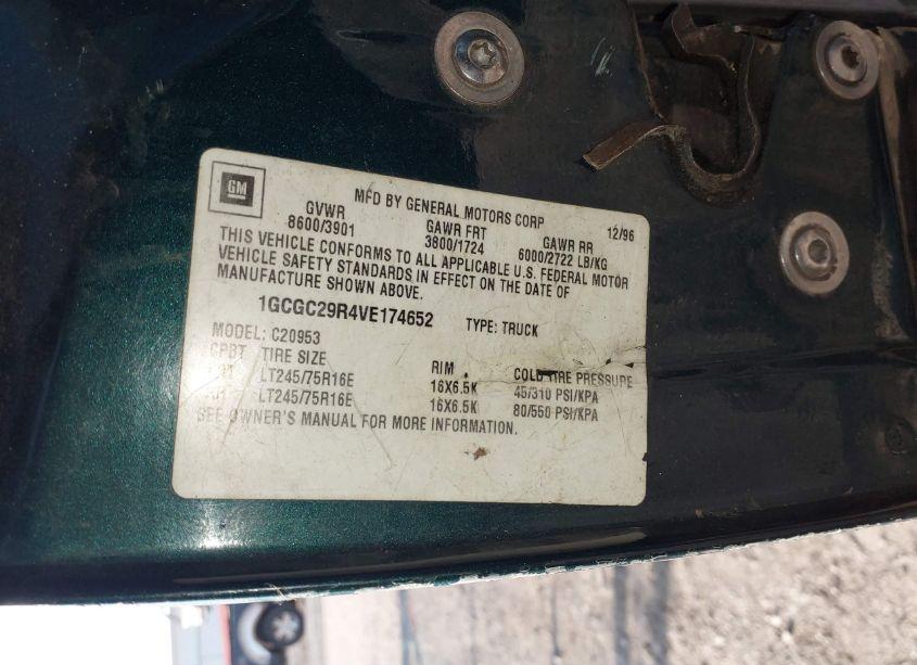 Photo 9 of 1997 Chevrolet C/k 2500 (VIN 1GCGC29R4VE174652)