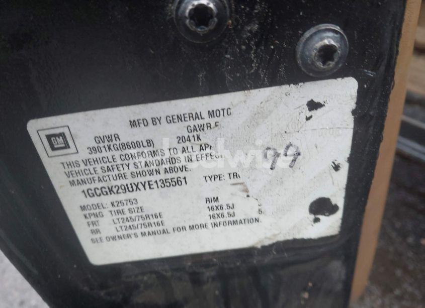 Photo 9 of 2000 Chevrolet Silverado 2500 LS (VIN 1GCGK29UXYE135561)