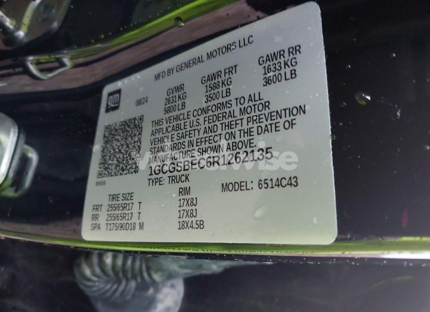 Photo 9 of 2024 Chevrolet Colorado 2WD WT (VIN 1GCGSBEC6R1262135)