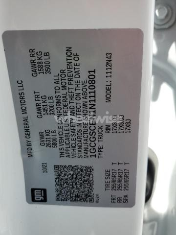 Photo 10 of 2022 CHEVROLET COLORADO LT (VIN 1GCGSCEN1N1110801)