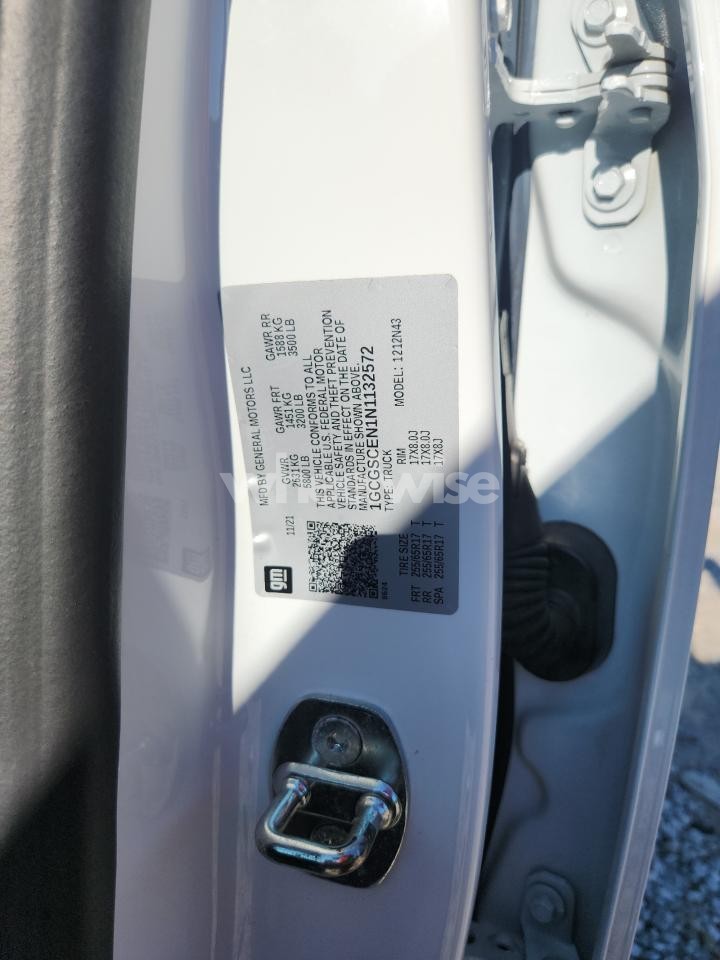 Photo 12 of 2022 CHEVROLET COLORADO LT (VIN 1GCGSCEN1N1132572)