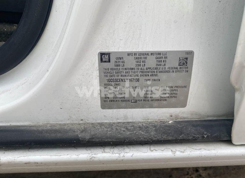 Photo 9 of 2018 Chevrolet Colorado LT (VIN 1GCGSCEN3J1167138)