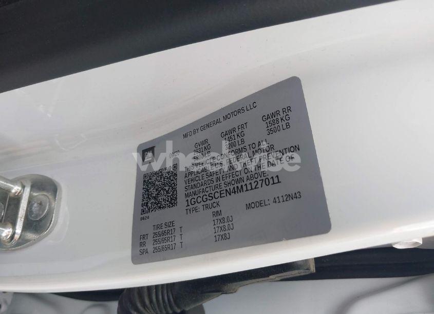 Photo 9 of 2021 Chevrolet Colorado 2WD SHORT BOX LT (VIN 1GCGSCEN4M1127011)