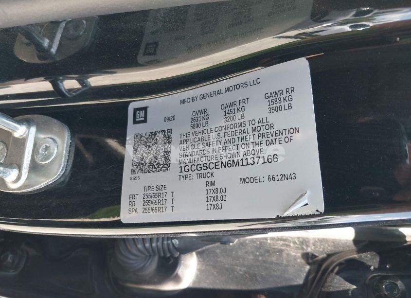 Photo 9 of 2021 Chevrolet Colorado 2WD SHORT BOX LT (VIN 1GCGSCEN6M1137166)