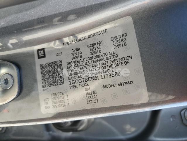 Photo 7 of 2020 CHEVROLET COLORADO N/A (VIN 1GCGTBEN5L1179589)