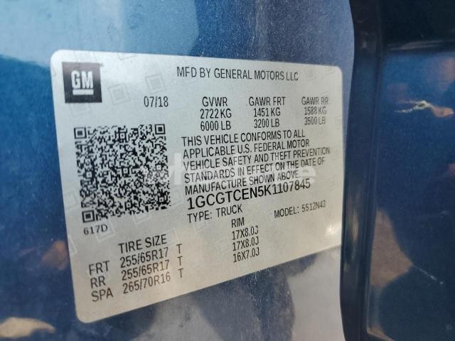 Photo 11 of 2019 CHEVROLET COLORADO LT (VIN 1GCGTCEN5K1107845)