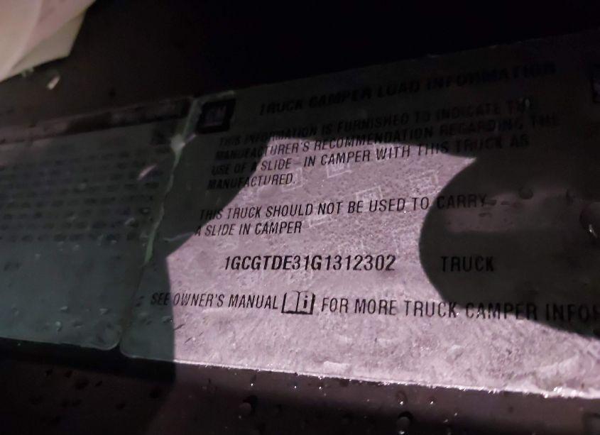 Photo 9 of 2016 Chevrolet Colorado Z71 (VIN 1GCGTDE31G1312302)