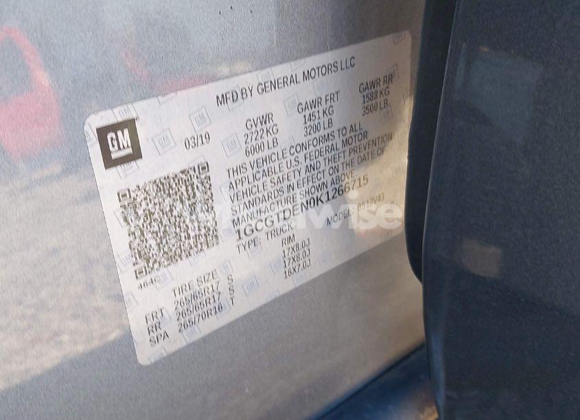 Photo 9 of 2019 Chevrolet Colorado Z71 (VIN 1GCGTDEN0K1266715)