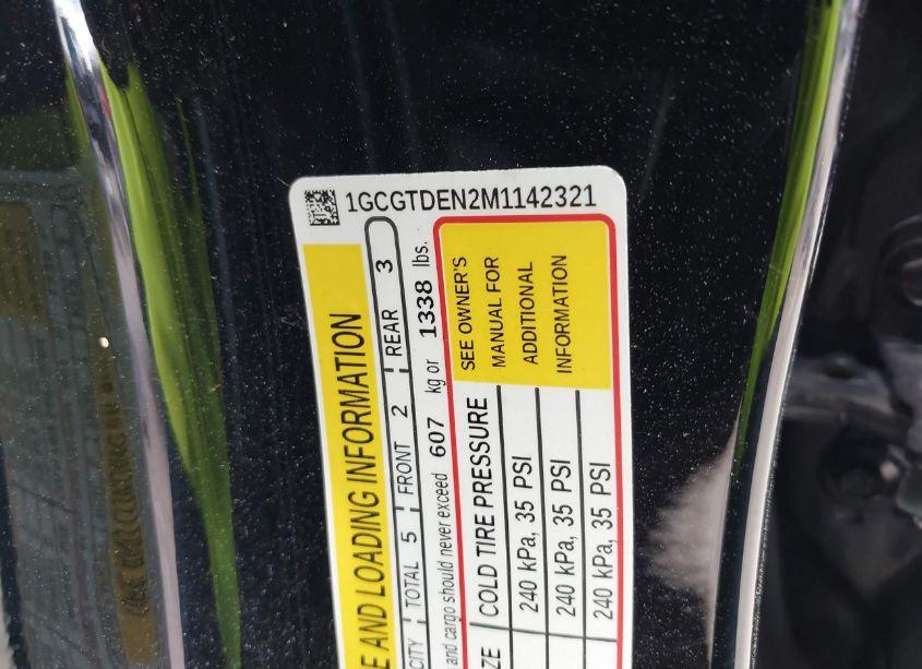 Photo 9 of 2021 Chevrolet Colorado (VIN 1GCGTDEN2M1142321)