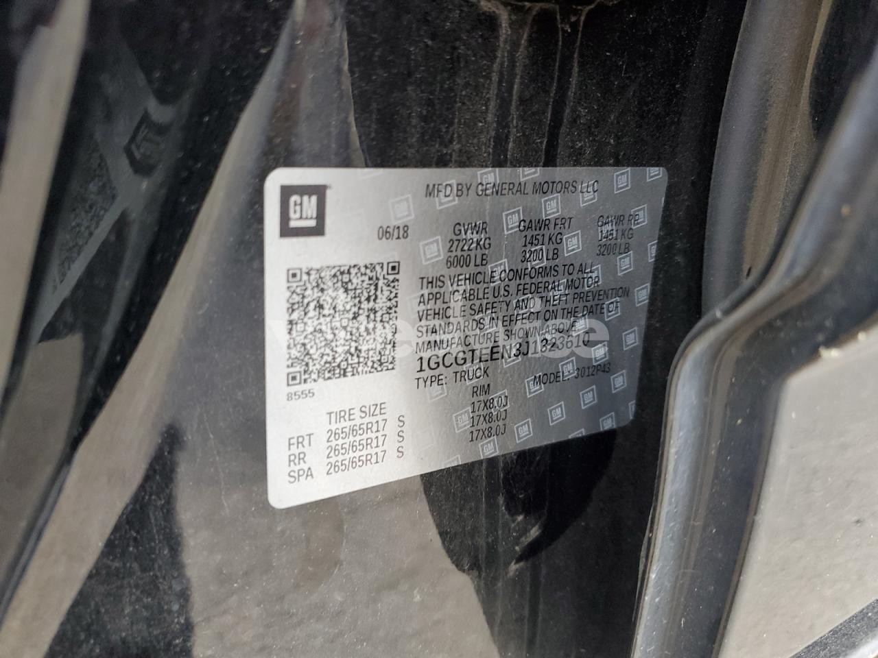 Photo 13 of 2018 CHEVROLET COLORADO ZR2 N/A (VIN 1GCGTEEN3J1323610)