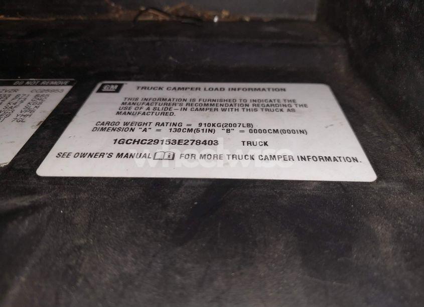 Photo 9 of 2003 Chevrolet Silverado 2500HD LS (VIN 1GCHC29153E278403)