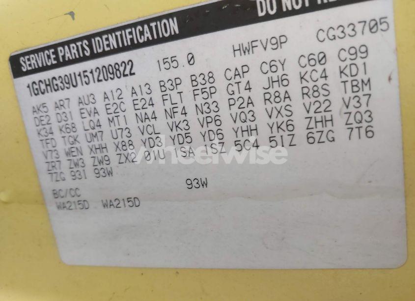 Photo 9 of 2005 Chevrolet Express (VIN 1GCHG39U151209822)