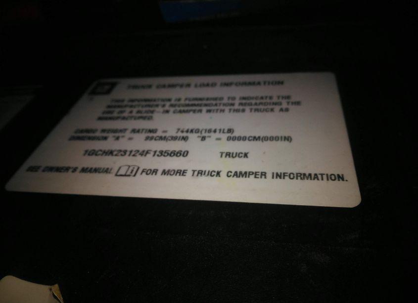 Photo 9 of 2004 Chevrolet Silverado 2500HD LS (VIN 1GCHK23124F135660)