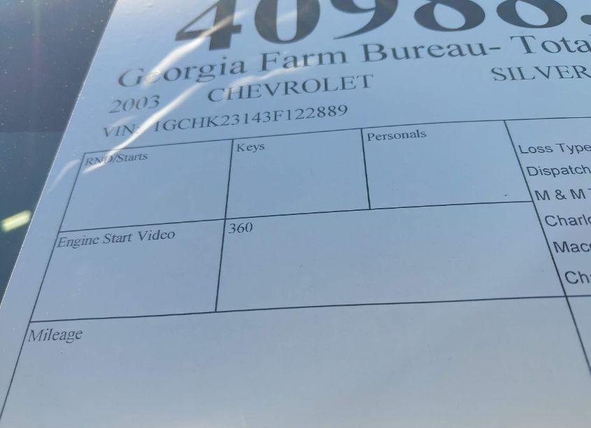 Photo 9 of 2003 Chevrolet Silverado 2500HD LT (VIN 1GCHK23143F122889)