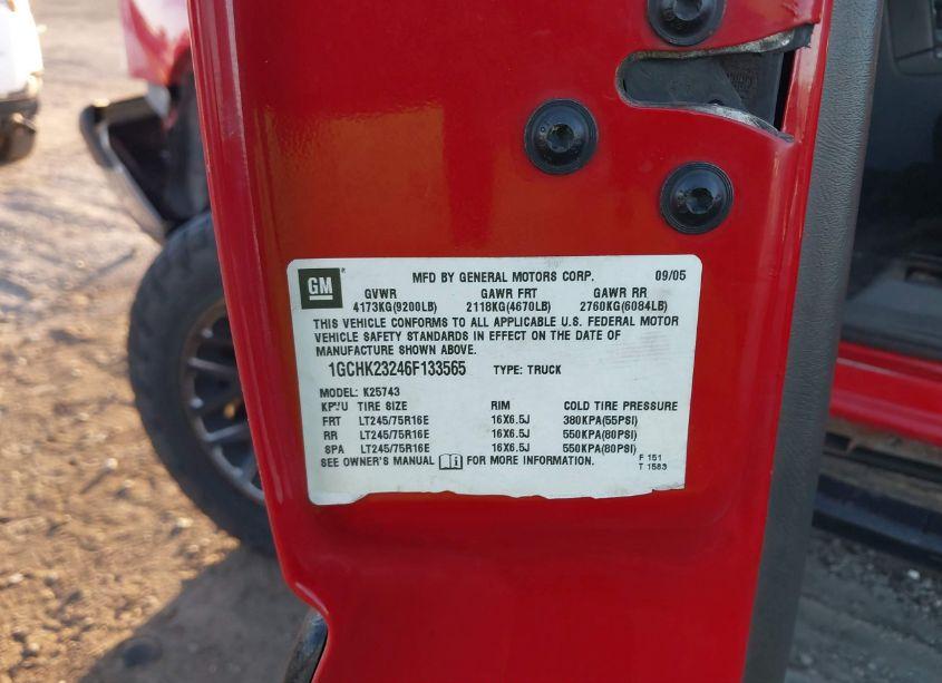 Photo 9 of 2006 Chevrolet Silverado 2500HD LT3 (VIN 1GCHK23246F133565)