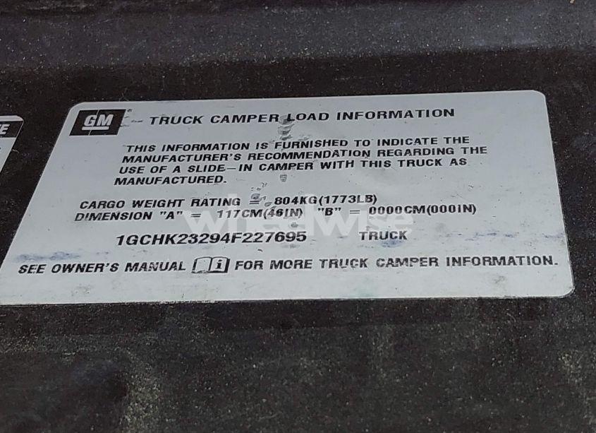 Photo 9 of 2004 Chevrolet Silverado 2500HD LT (VIN 1GCHK23294F227695)