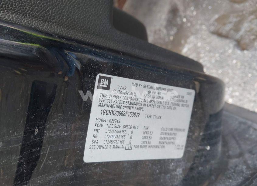 Photo 9 of 2008 Chevrolet Silverado 2500HD LT1 (VIN 1GCHK23668F153872)