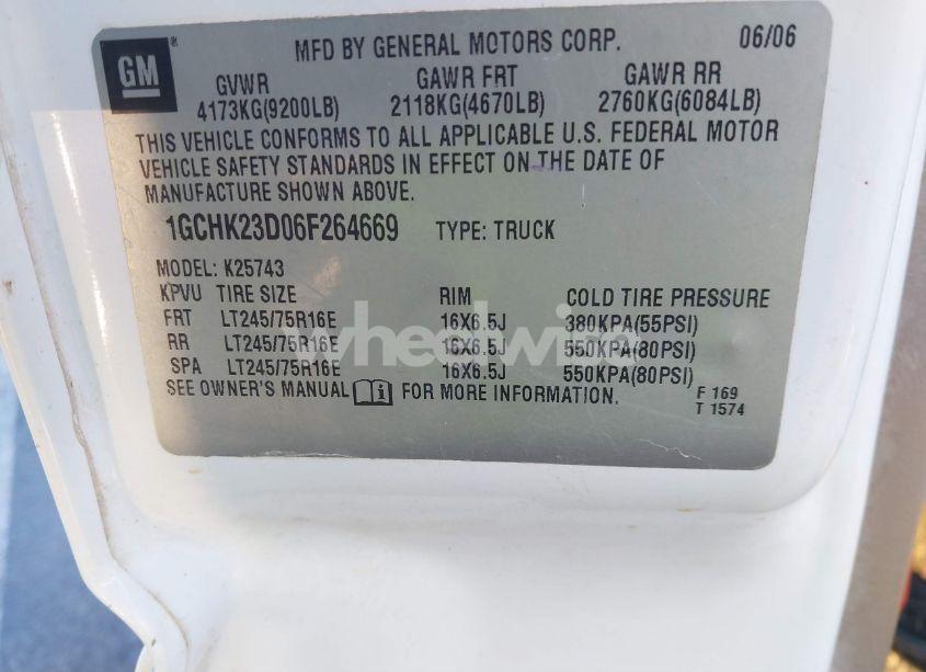 Photo 9 of 2006 Chevrolet Silverado 2500HD LT3 (VIN 1GCHK23D06F264669)