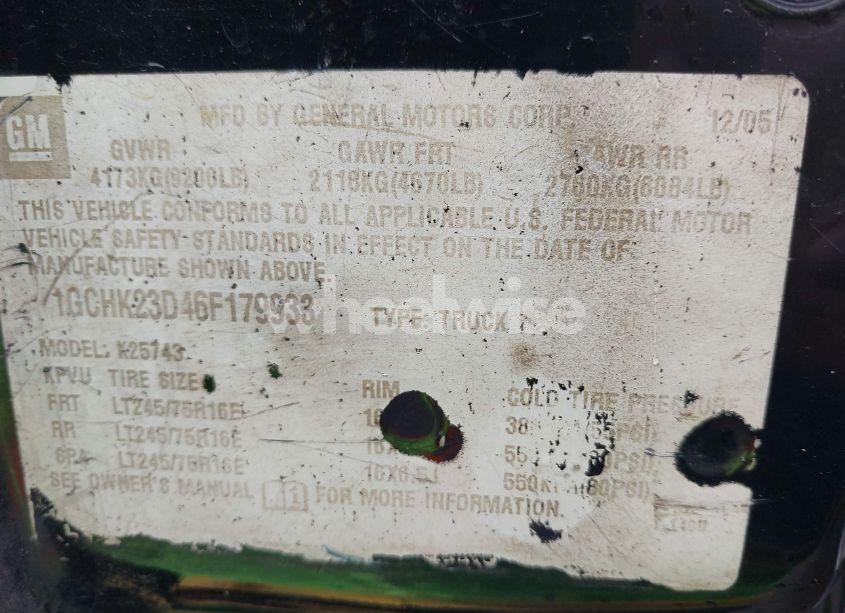 Photo 9 of 2006 Chevrolet Silverado 2500HD LT3 (VIN 1GCHK23D46F179933)