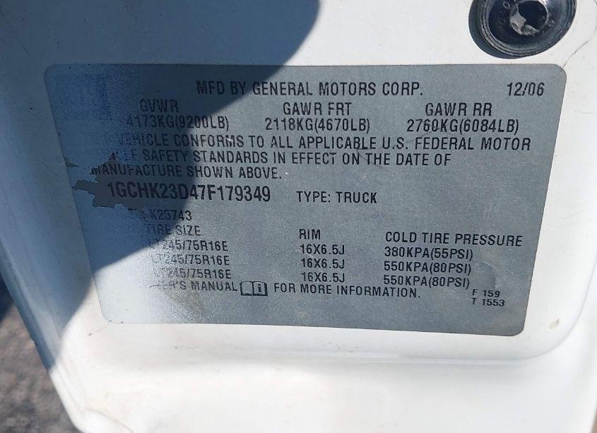 Photo 9 of 2007 Chevrolet Silverado 2500HD CLASSIC LT3 (VIN 1GCHK23D47F179349)