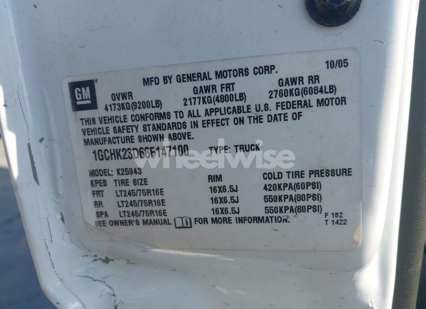 Photo 9 of 2006 Chevrolet Silverado 2500HD LT3 (VIN 1GCHK23D66F147100)