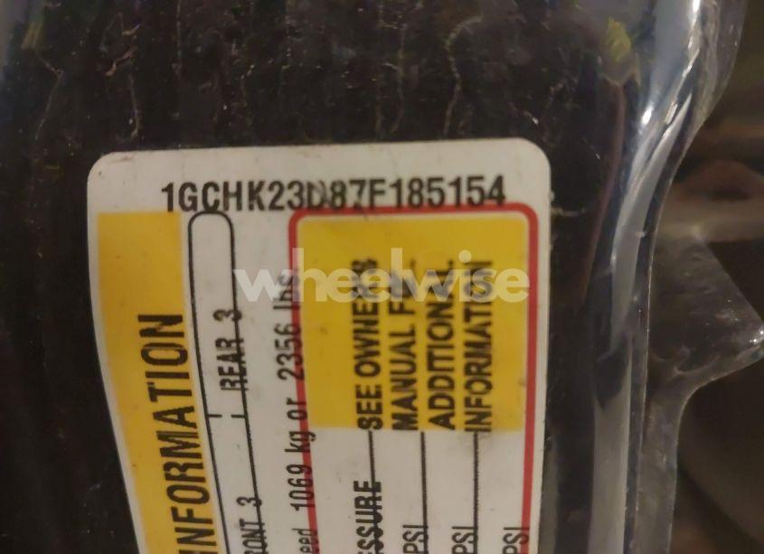 Photo 9 of 2007 Chevrolet Silverado 2500HD CLASSIC LS (VIN 1GCHK23D87F185154)