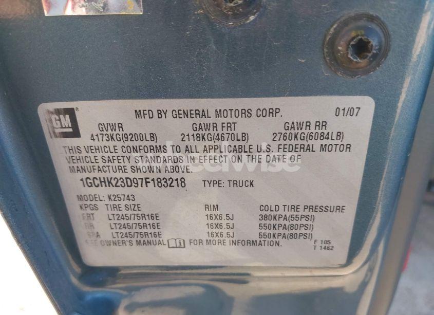 Photo 9 of 2007 Chevrolet Silverado 2500HD CLASSIC LT1 (VIN 1GCHK23D97F183218)