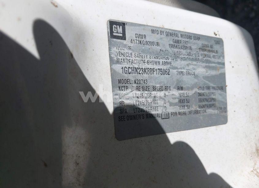 Photo 9 of 2008 Chevrolet Silverado 2500HD LT1 (VIN 1GCHK23K88F175062)