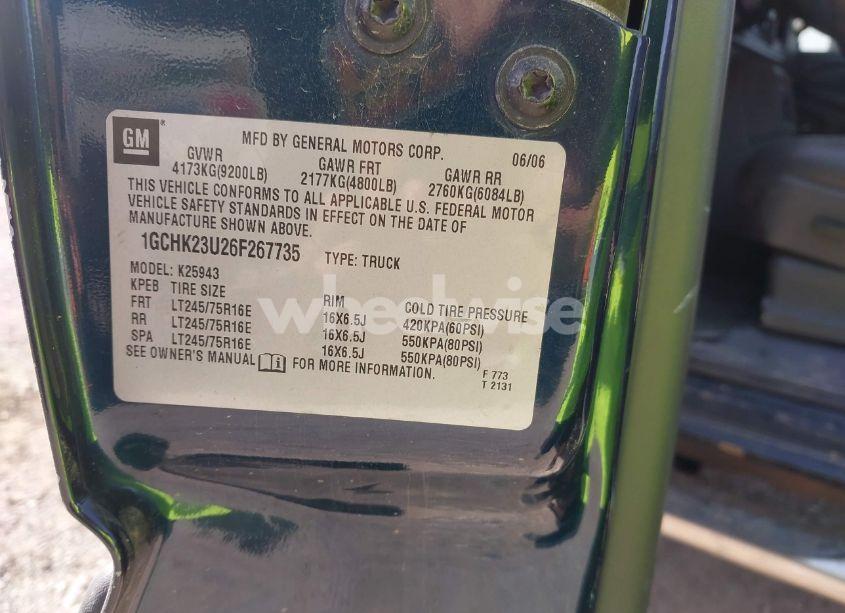 Photo 9 of 2006 Chevrolet Silverado 2500HD LT3 (VIN 1GCHK23U26F267735)