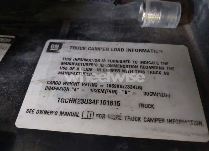 Photo 9 of 2004 Chevrolet Silverado 2500HD LS (VIN 1GCHK23U34F161615)