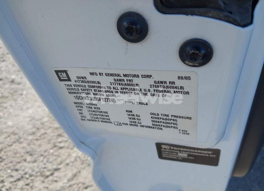 Photo 9 of 2006 Chevrolet Silverado 2500HD LT2 (VIN 1GCHK23U96F127245)