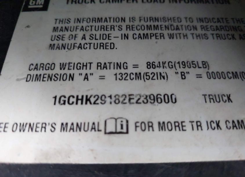 Photo 9 of 2002 Chevrolet Silverado 2500HD (VIN 1GCHK29182E239600)